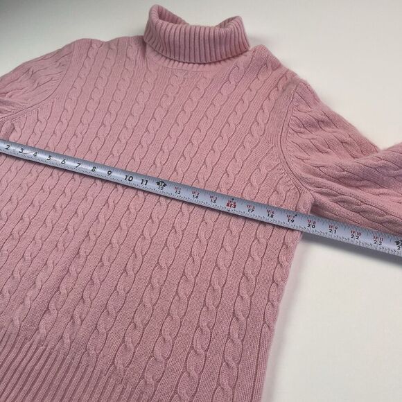 Charter Club Cashmere Cable Knit Pullover Sweater XL Pink Quiet Luxury fisherman - Picture 5 of 10